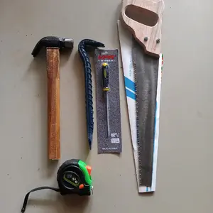 paket lengkap tukang isi 5 pcs - ger gaji kayu palu linggis kikir dan meteran 5 meter