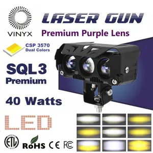 Lampu Tembak Sorot LED Laser Gun VINYX SQL2 SQL3 D2 Mobil Motor SQL 3 Warna Putih Kuning CSP Lasergun SQL 2 SQL 3 Car Kabel Kendaraan