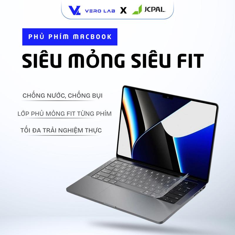 Phủ phím JCPAL Fitskin TPU Macbook - Pro/Air M4 2020 - 2025 - Đa Dạng Kích Thước