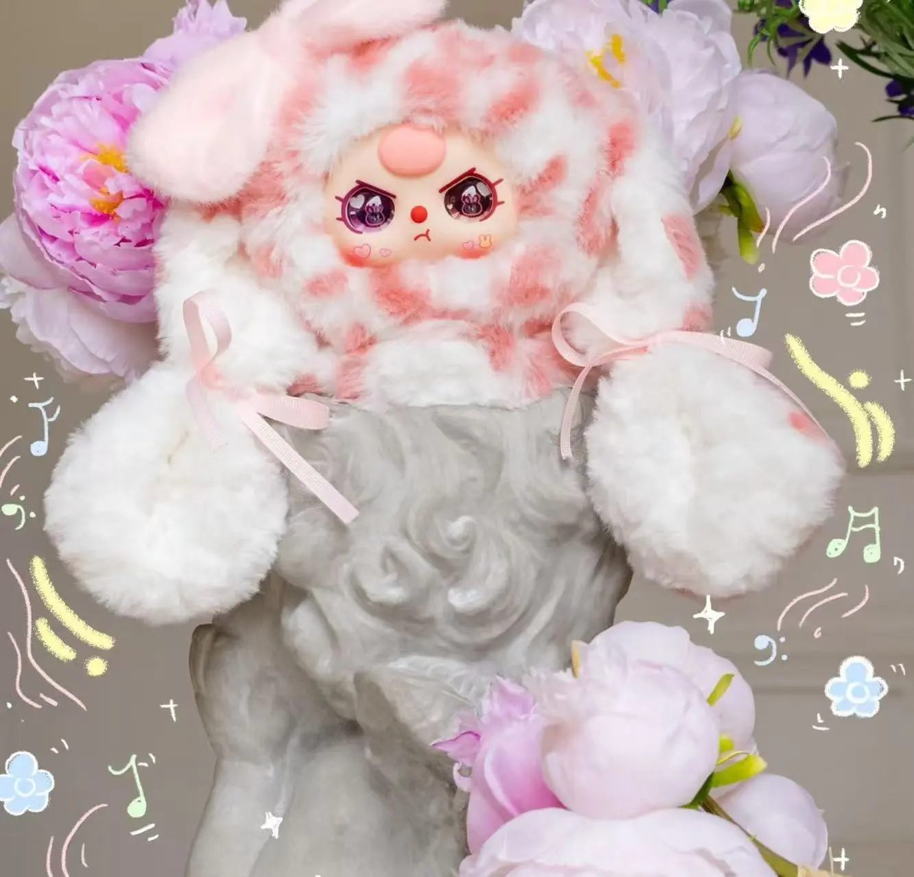 Baby three rabbit return toy figurine collectible gift