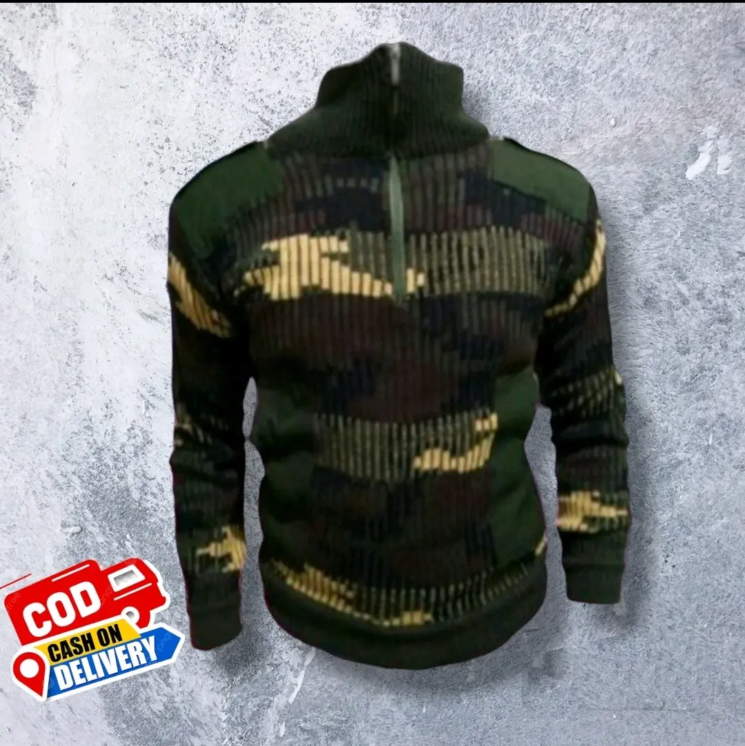 sweater rajut loreng malpinas/sweater rajut loreng army dewasa Pria