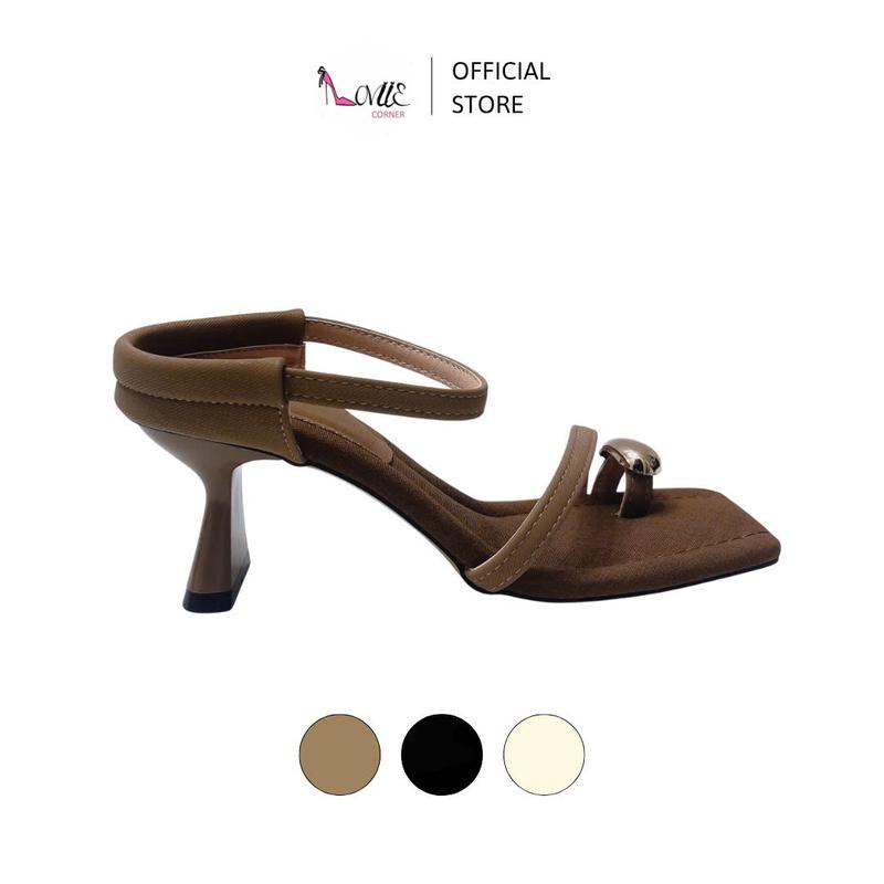 LOVIIECORNER - FORM TO - GIÀY CAO GÓT NỮ MŨI VUÔNG THỜI TRANG - dép  GUỐC NỮ QUAI XÉO XỎ NGÓN TAG ĐỒNG - GIÀY CÔNG SỞ NỮ XINH - GÓT THẤP 6 phân  sang chảnh - DD250708