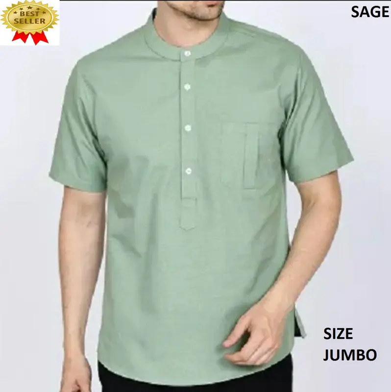 Koko Kurta Lengan Pendek bahan toyobo XXL XXXL sampai 5XL koko polos 2024 BIG SELLER PUTIH 2
