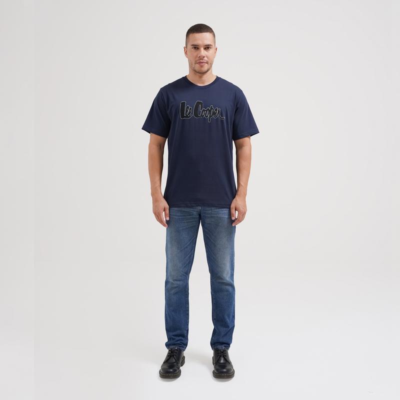 Lee Cooper T-Shirt Bold Logotype Navy 3