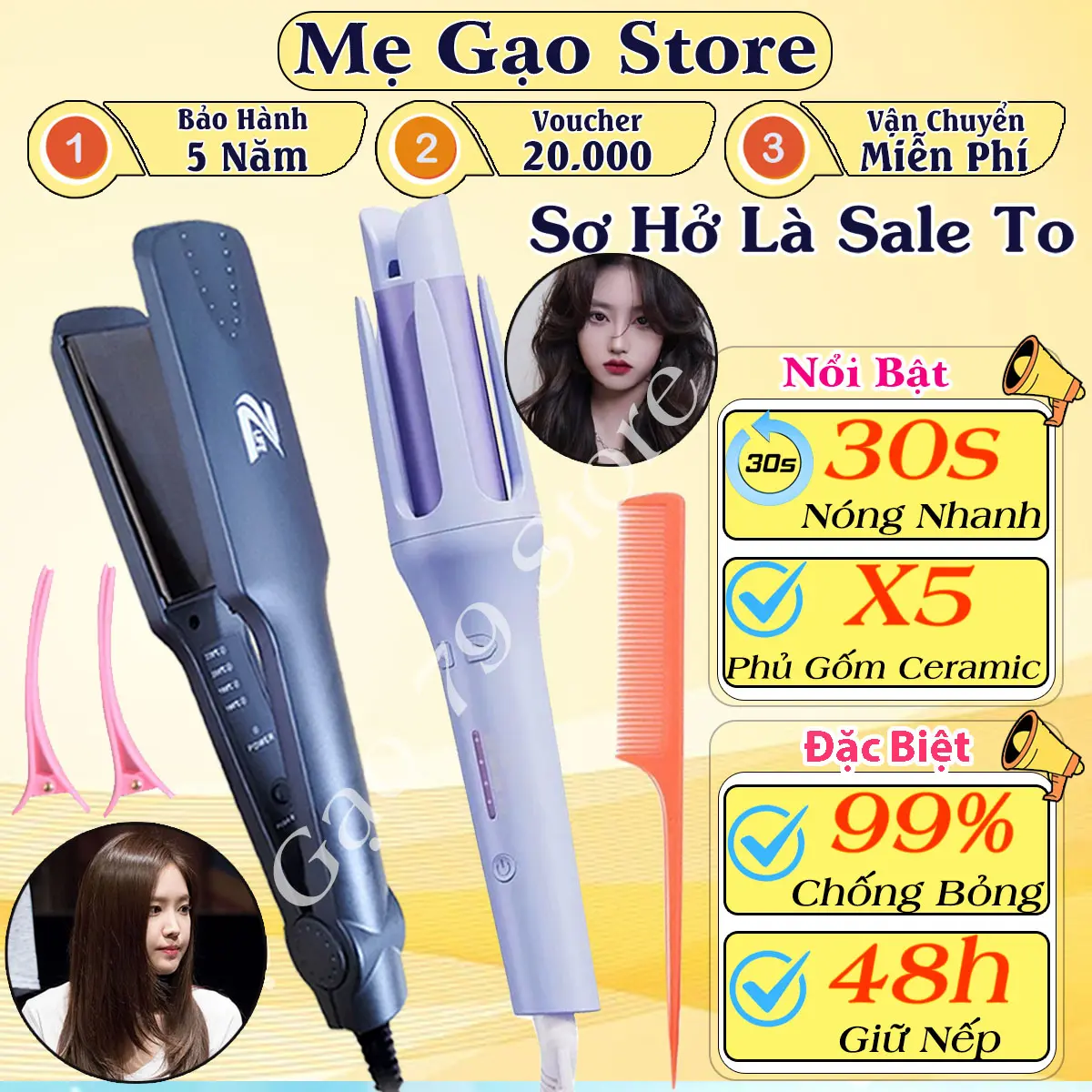Máy Uốn Tóc Tự Động Máy Làm Xoăn Hippie 2118, Máy Uốn Tóc Tự Động Tạo Kiểu Tóc Dành Cho Bạn Gái