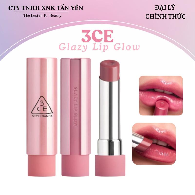  Son Dưỡng Môi 3CE Glazy Lip Glow 3.2g 