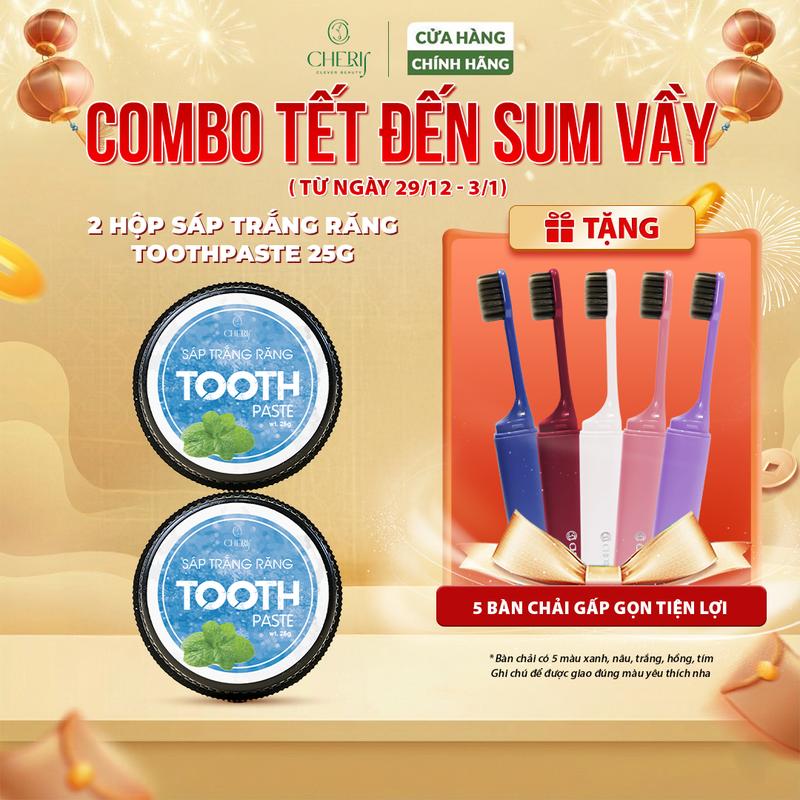   CD33  Combo 2 hộp Kem Trắng Răng Dạng Sáp Thảo Mộc Tooth Paste 25g 1 hộp Nữ 