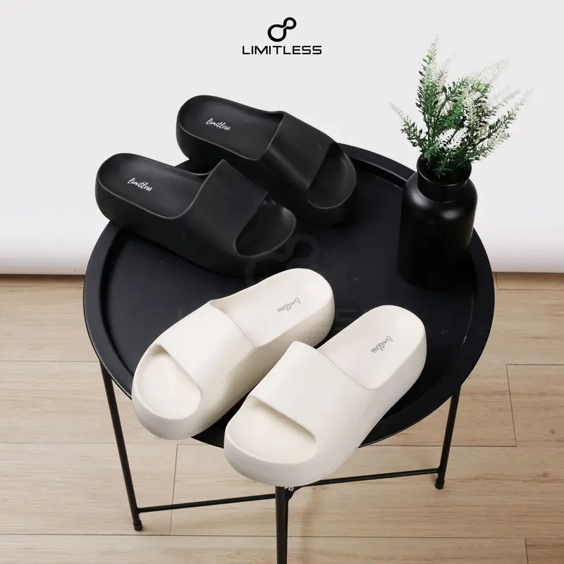 Sandal Wanita Slop Mewah skena  Sendal Cewe LYODRA Korea Fashion Imut Hak Tinggi Kekinian Empuk Shoes Cewek Dewasa Wedges Sendal pesta Ringan sepatu 0