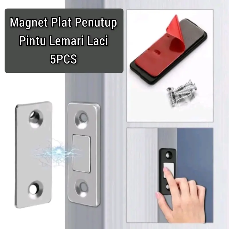 5PCS Magnet Kunci Pintu Lemari Kabinet Kunci Laci untuk Lemari Serbaguna 0