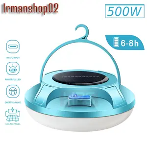 Lampu Emergency UFO Gantung Solar Panel Camping Lamp 400w - UFO