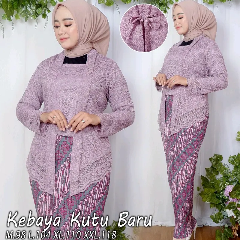 Setelan  Kebaya Kutu Baru Modern Dan Elegant Terbaru Mewah 1