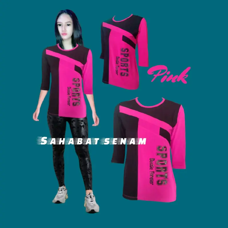 PROMO Gratis ongkir Baju kaos atasan senam bahan melar lembut dan elastis Sport 5