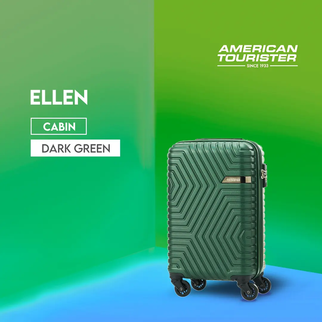 American Tourister Ellen Koper Hardcase Cabin 18 inch TSA - Dark Green
