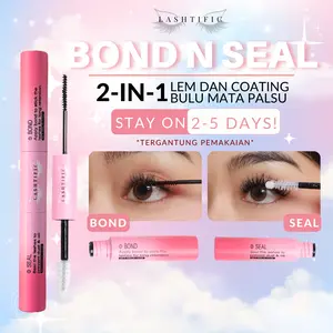 [2-IN-1] LASHTIFIC Cluster Lashes BOND AND SEAL - Lem Bulumata Eyelash Individual Tahan 5 hari