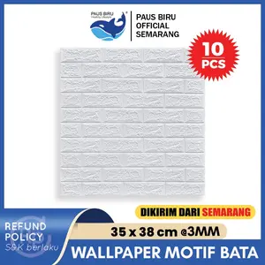 ISI 10 PCS !!! Wallpaper Dinding 3D Foam Mini Motif Batu Bata 35cm X 38cm Tebal 3mm kertas stiker