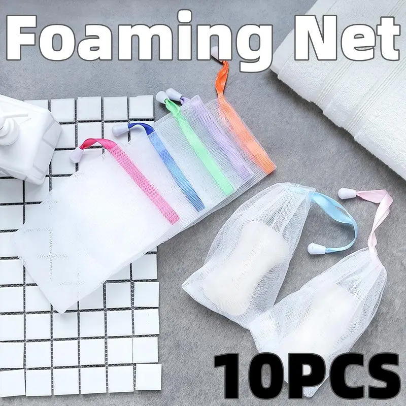 Túi Xà Phòng Lưới Tạo Bọt, Để Làm Sạch Bọt Xà Phòng, Túi Lưới Tạo Bọt Đặc Biệt Cho Rửa Mặt, Giúp Tạo Bọt 0