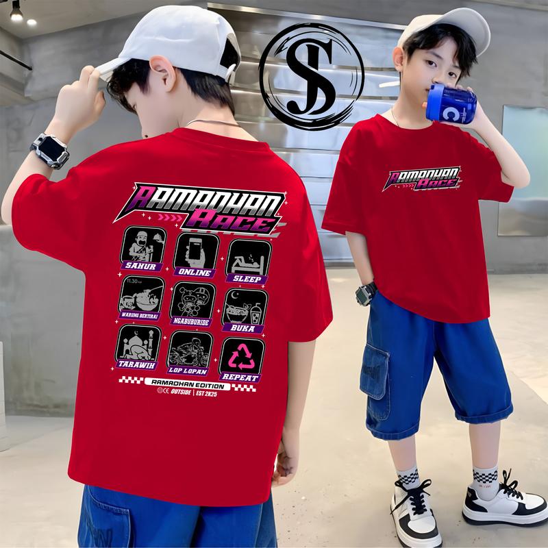 BAJU ANAK LAKI LAKI SIZE M,L,XL,XXL ATASAN ANAK PAKAIAN ANAK DISTRO KAOS ANAK PREMIUM BAJU ANAK ANAK TERLARIS ATASAN ANAK USIA 3-15 TAHUN RAMADHAN RACE VOL 1 STORE JUNIOR 4