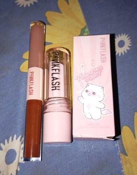 Product Review of [Official]PINKFLASH #LovingHeart Soft Matte Transfer-proof Lipstick Creamy Smooth Non-crack 12H Wearing Intense Pigmented from i**a 0