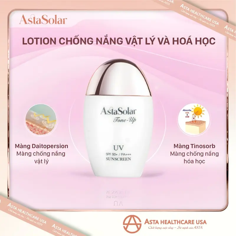 Sữa nano lotion chống nắng dưỡng da nâng tông AstaSolar Tone-Up Sunscreen 50ml SPF50++ PA+++ 2