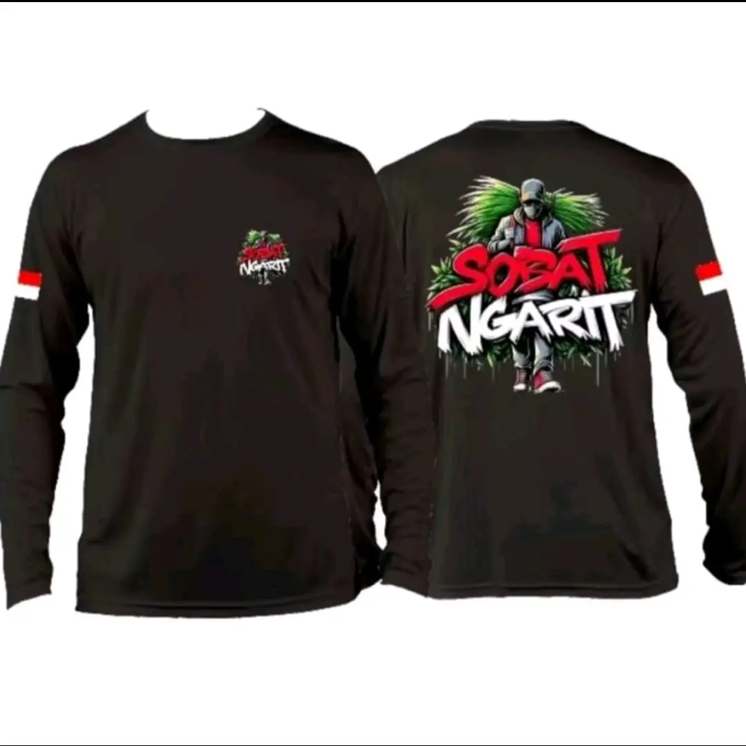 KAOS TANGAN PANJANG SOBAT NGARIT MERAH PUTIH BAWA SUKET