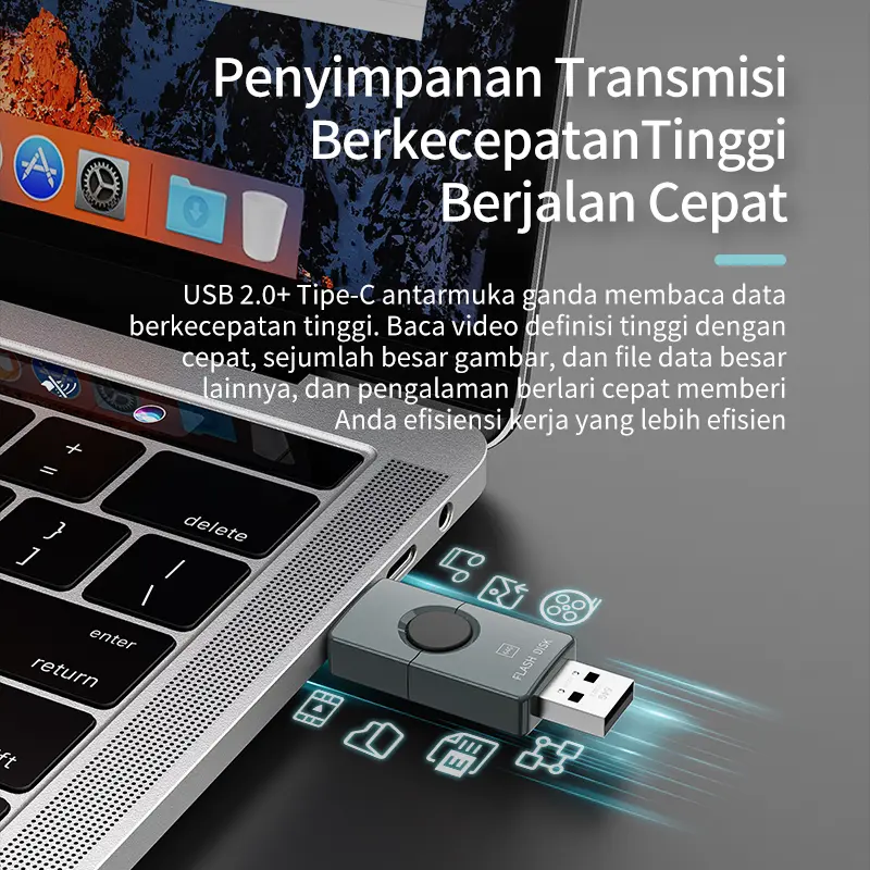 OLYPS Flashdisk OTG Type C  64GB 32GB 16GB 8GB Untuk USB Dual Port Flash Drive High Speed Storage 3