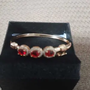 Gelang rubi dari baja titanium berlapis emas 18K Elegan Bracelets