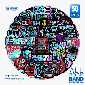 Sticker Band Hologram Paper Vinyl Waterproof Anti Air untuk Aksesoris Motor, Laptop, Casing Phone DIY