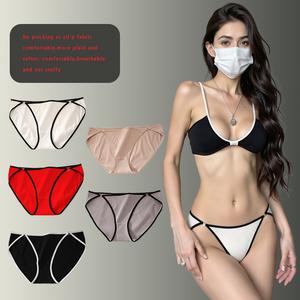 Sexy Plus Size Women's Lingerie Japanese Style Pure Cotton Hollow-Out Briefs Triangle Design Low-Rise Fit Supports up to 115kg Comfortable & Elegant