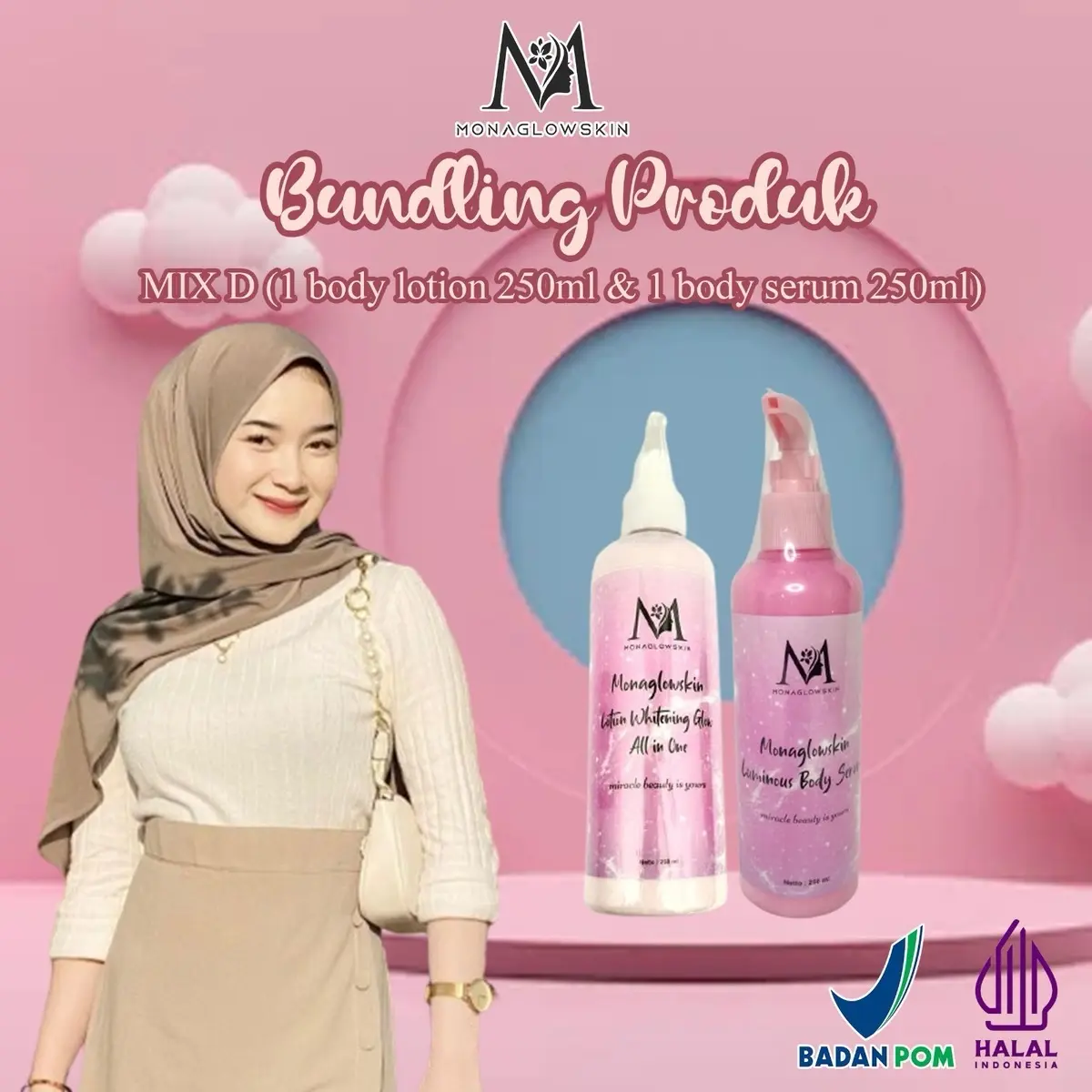 Monaglowskin Mix D (Bodyserum 250ml & Bodylotion 250ml)