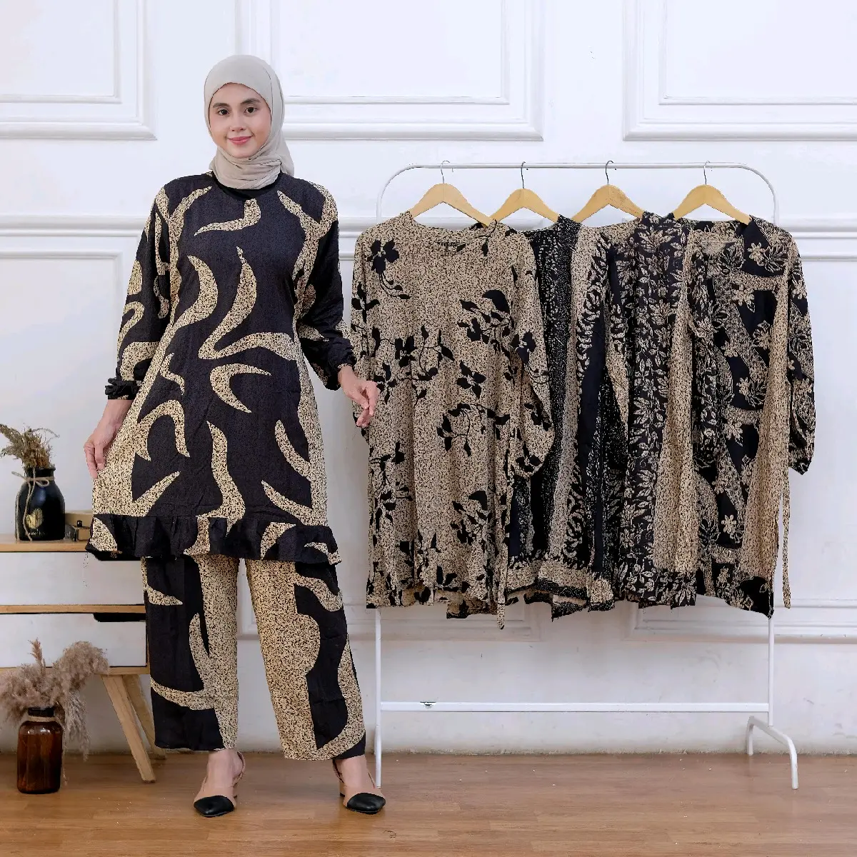 Setelan Tunik Nyonya Batik ukuran standar Batik berkualitas