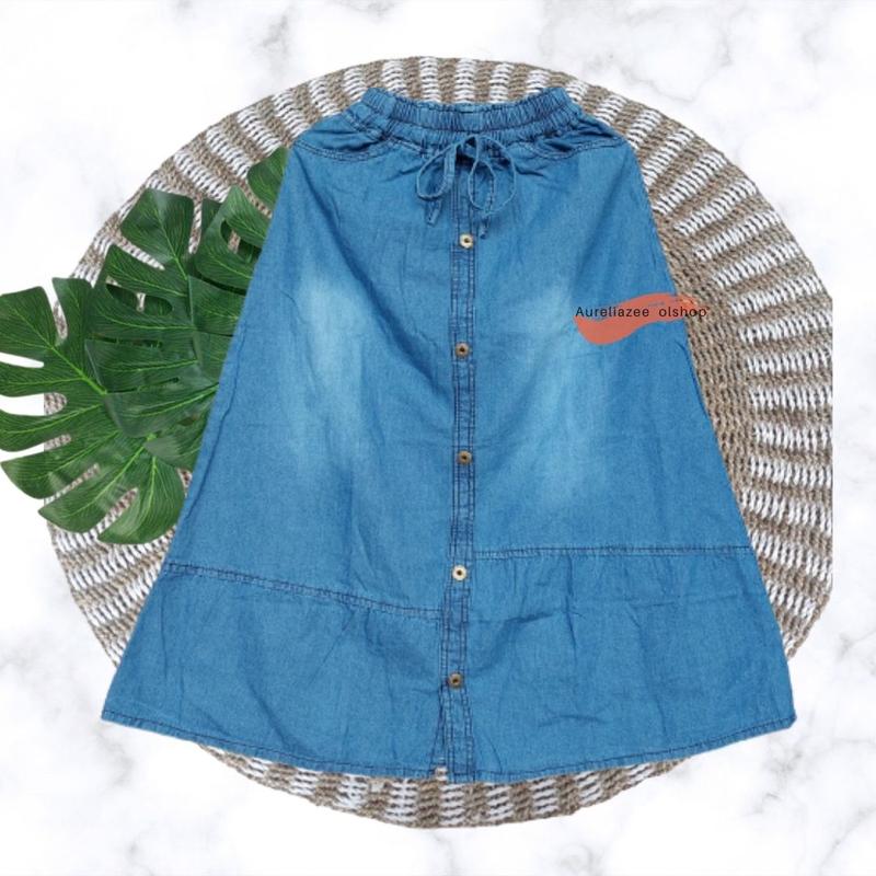 Rok Jeans Anak Model kancing Umur 3-20tahun 4