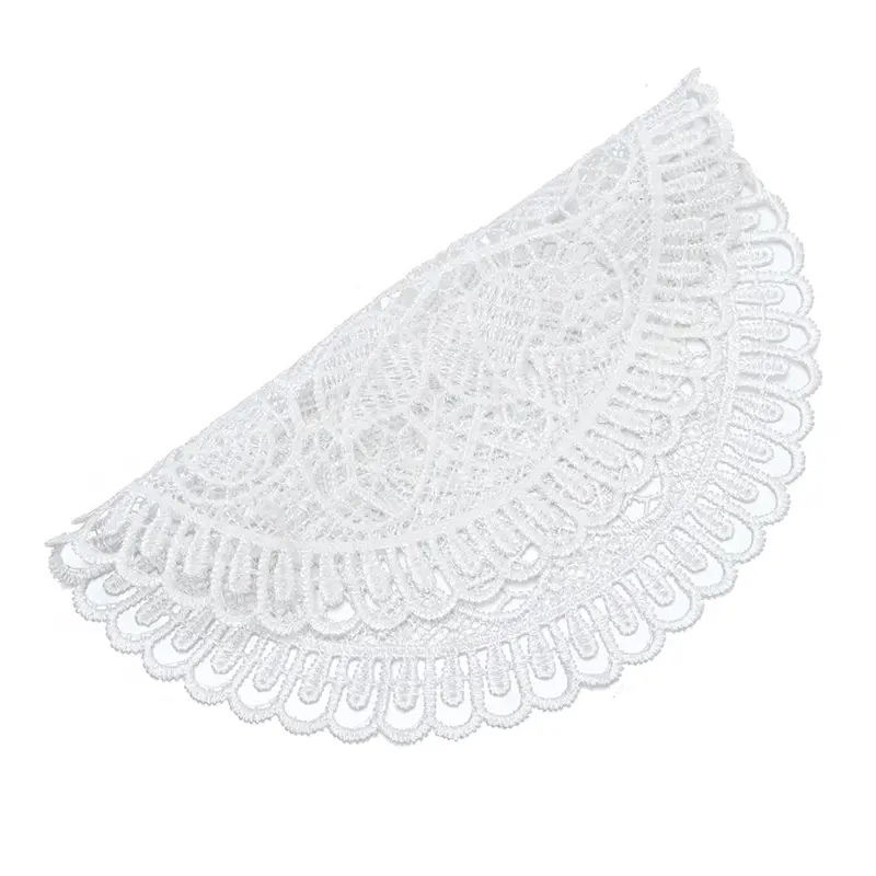 Bàn ren tròn 8 inch, Bộ 8 chiếc, Ren đẹp, Hoa hồng Dacron, Hoa Platycodon Grandiflorum, Hình dây leo, Hoa đại, Đồ Trang Trí mặt bàn ren, Đế lót ly hình ren, Thích hợp cho nhà bếp 4