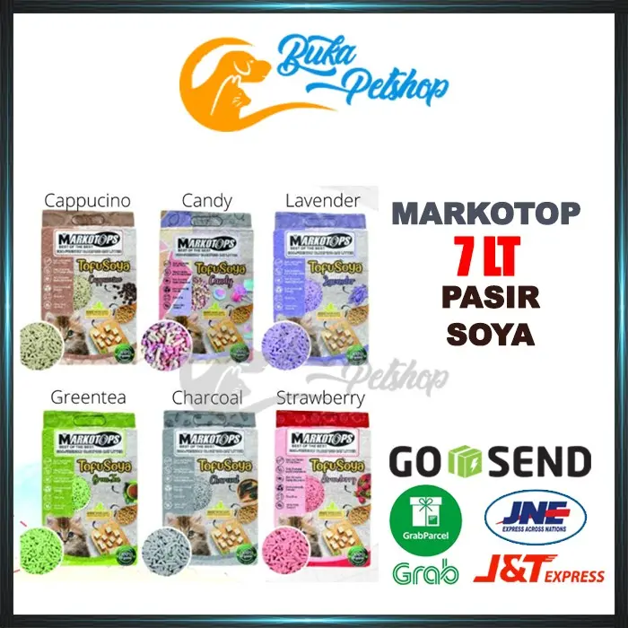 Pasir Kucing Gumpal Pasir Tofu Kucing MARKOTOP 7 Liter 1