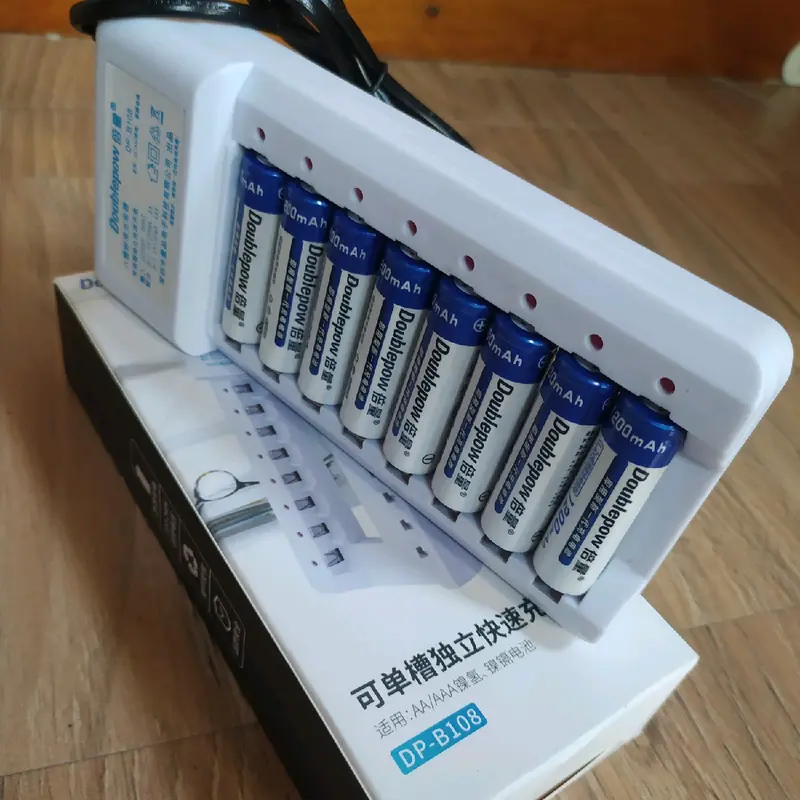 Charger 8 Slot dan Baterai AA 1200mAh 8 pcs Batre 2