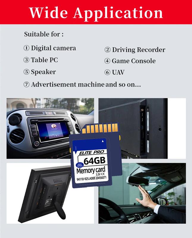 Product Introduction of Surveillance Ip Cameras Memory SD 32GB 64GB 128GB 256GB V10 CCTV 4g Sim SD Memory Card 20