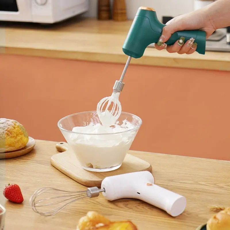 Mixer Tangan Mini Tanpa Kabel USB Rechargeable Hand Mixer 2 Detachable Whisk/Super Hand Mixer Free 2 Buah Alat Pengocok / Mixer RANDOM 3