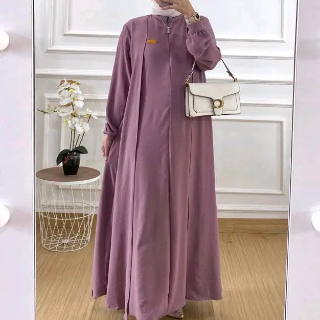 ZAHEERA DRESS CARDI CRINKLE AIRFLOW POLOS Mewah 3