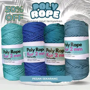 BENANG RAJUT POLY ROPE 2 MM 200 GRAM KATALOG 4