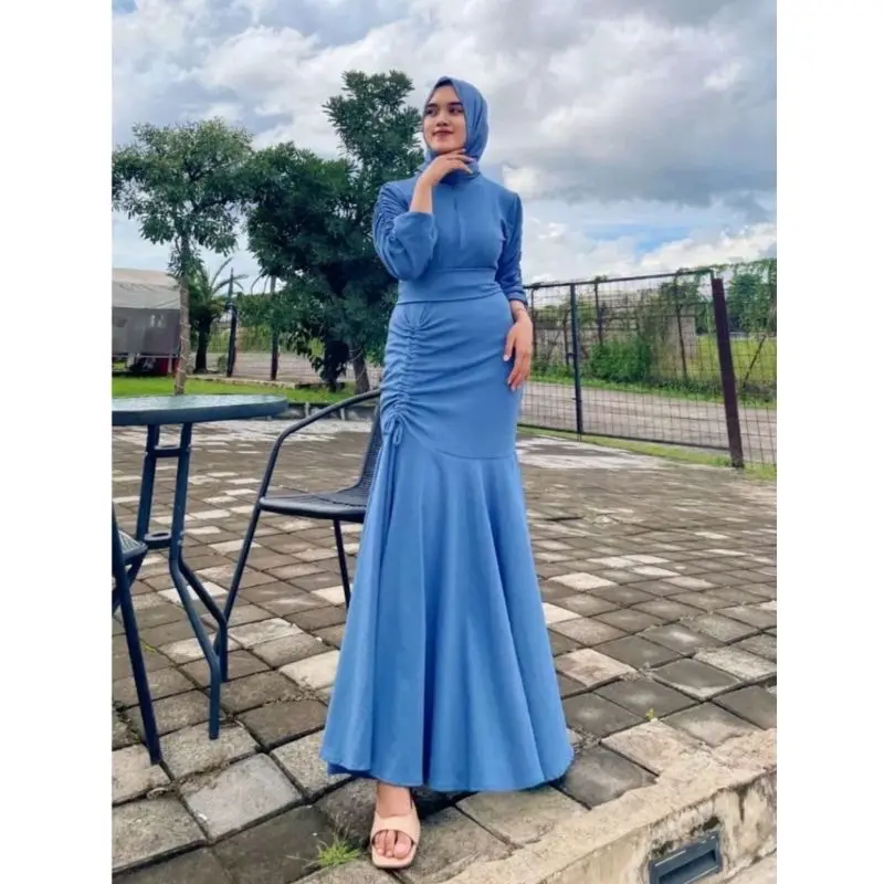 Dilla dress gamis duyung mermaid ciringkle airflow