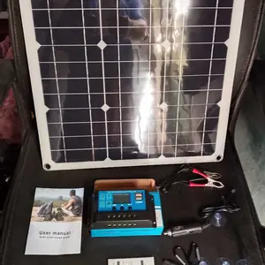 150W/120W/100w/30W Panel Tenaga Surya Polikristalin  30A LCD Pengontrol Multi-guna Ponsel Mobil Power