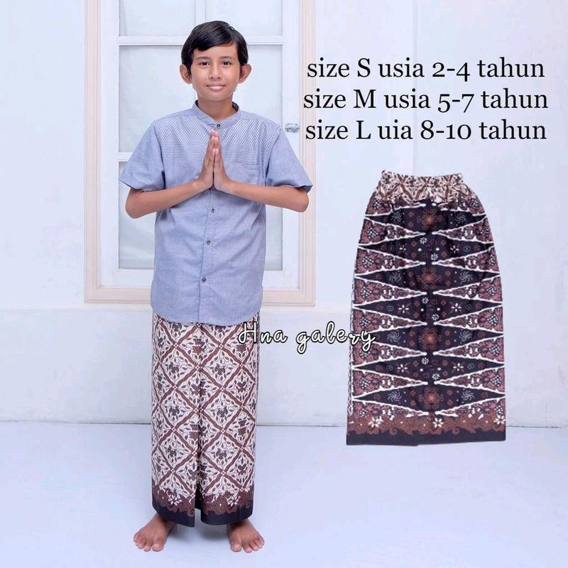 COD-Sarung Instan Anak Laki Laki Pinggang Karet Sarung Batik Anak Gus Iqdam Sarung Instan Anak Polos Putih Sarung Muslim Instan Anak Anak Santri Motif Batik Sarung Celana Anak Laki Laki Katun Adem Nyaman Usia 2-10 Tahun Panjang 7