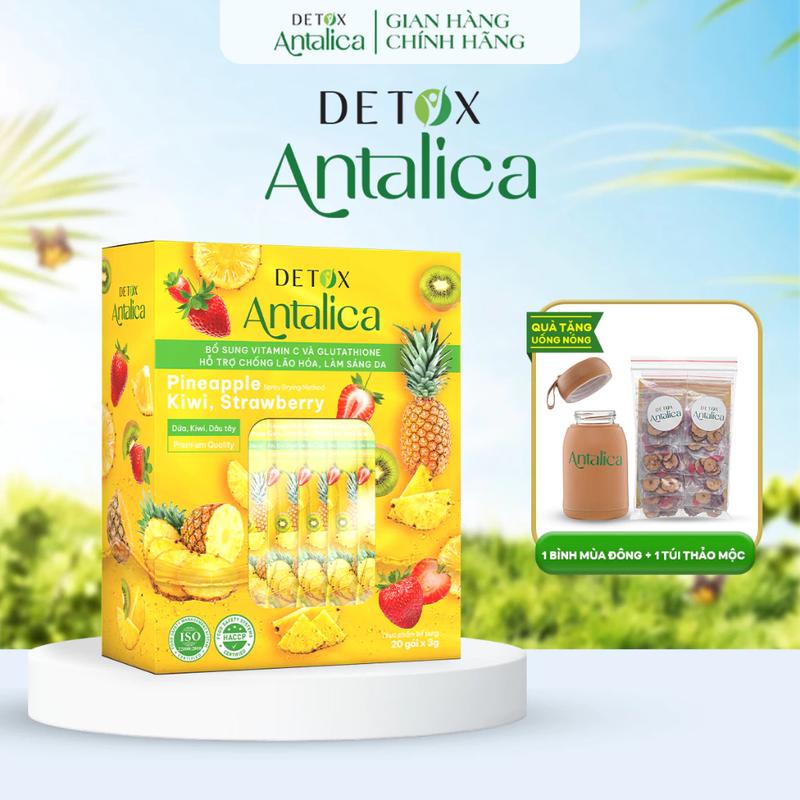 (SÉT NÓNG) Detox Dứa Thơm Antalica Hỗ Trợ Sáng Da, Cung Cấp Vitamin C Hộp 3g x 20 gói 1