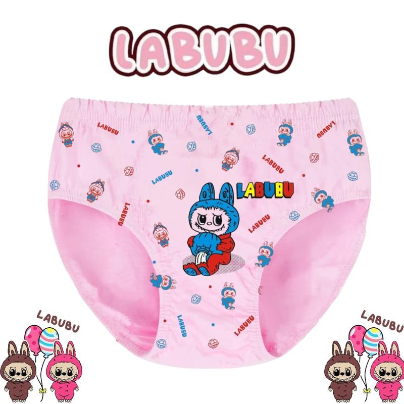 CD Labubu isi 6 pcs Celana Dalam Anak Perempuan Motif Labubu Usia 1-8 Dalaman Anak Cewek Terbaru 4