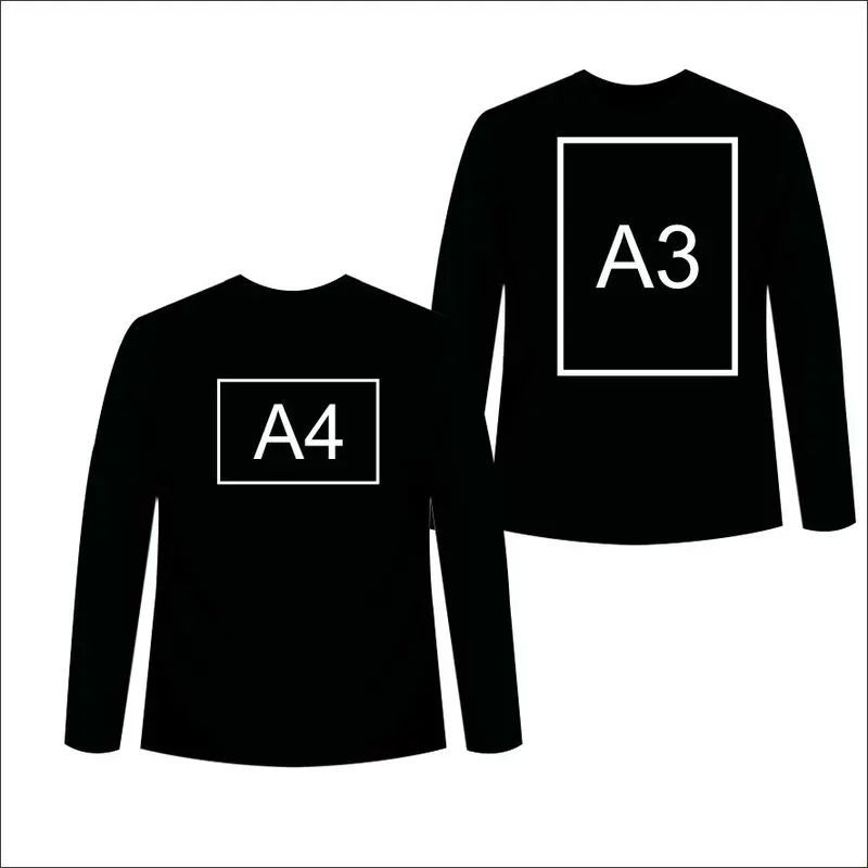 Sablon kaos lengan panjang desain sesukamu custom bebas baju katun Dewasa Pria Wanita 30s 5