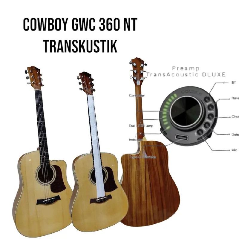 gitar cowboy GWC 360 NT glosy transkustik 0