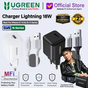 UGREEN GaN N Charger For iPhone 7 8 X XR MFI USB A to Lightning Fast Charging 10w 18w