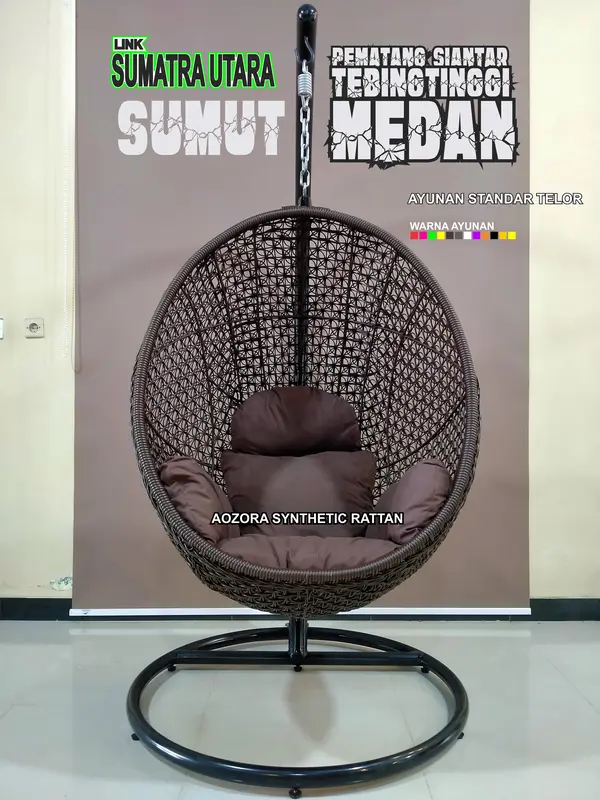 SUMUT MEDAN BINJAI DELISERDANG Ayunan Gantung Rotan Sintetis All TYPE STD and JUMBO 8