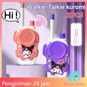 [Penjual Lokal] 2pcs Walkie Talkie Nirkabel Anak Jarak Jauh Meter Edukasi Mainan KuromiWalkie Talkie Telepon Hadiah Anak-anak