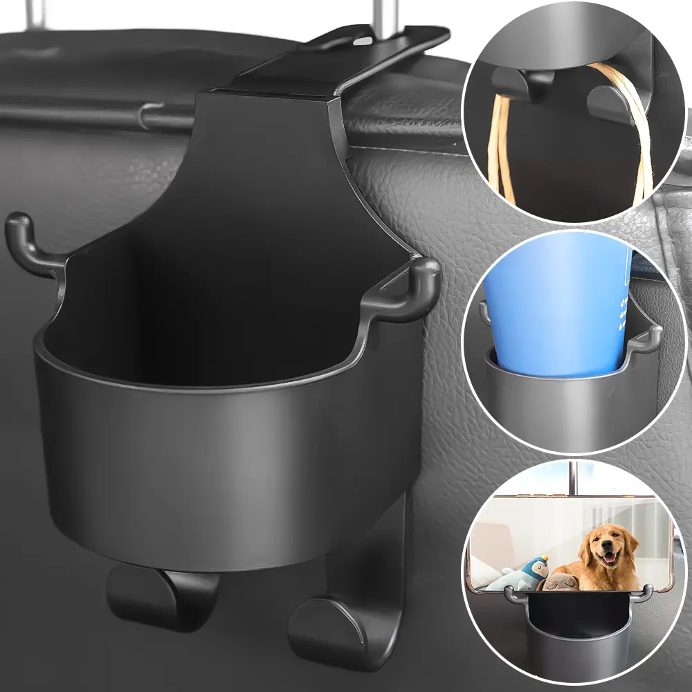 Kệ Sau Ghế Ô Tô Đơn Giản, Màu Đen, Đồ Dùng Cầm Tay Giá Để Cốc Nước Móc Treo Đồ Trên Ô Tô, Phụ Kiện, 1 Cái