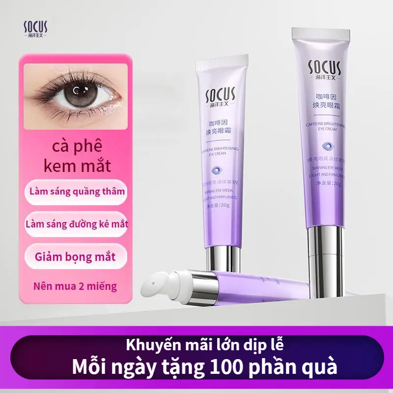 【Khuyến mãi lớn dịp lễ – Tặng 100 phần quà mỗi ngày】Kem Mắt Caffeine, Chống Nhăn, Làm Mờ Quầng Thâm Và Nếp Nhăn, Nâng Và Làm Săn Chắc, Không Chống Lão Hóa, Loại Bỏ Túi Mắt Nữ Women Chống lão hóa Ceramides Cho Bé